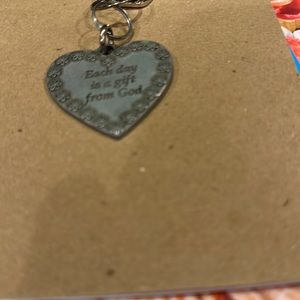FAF Inc Key Chain Floral Border with the Words “Each Day is a gift from God”